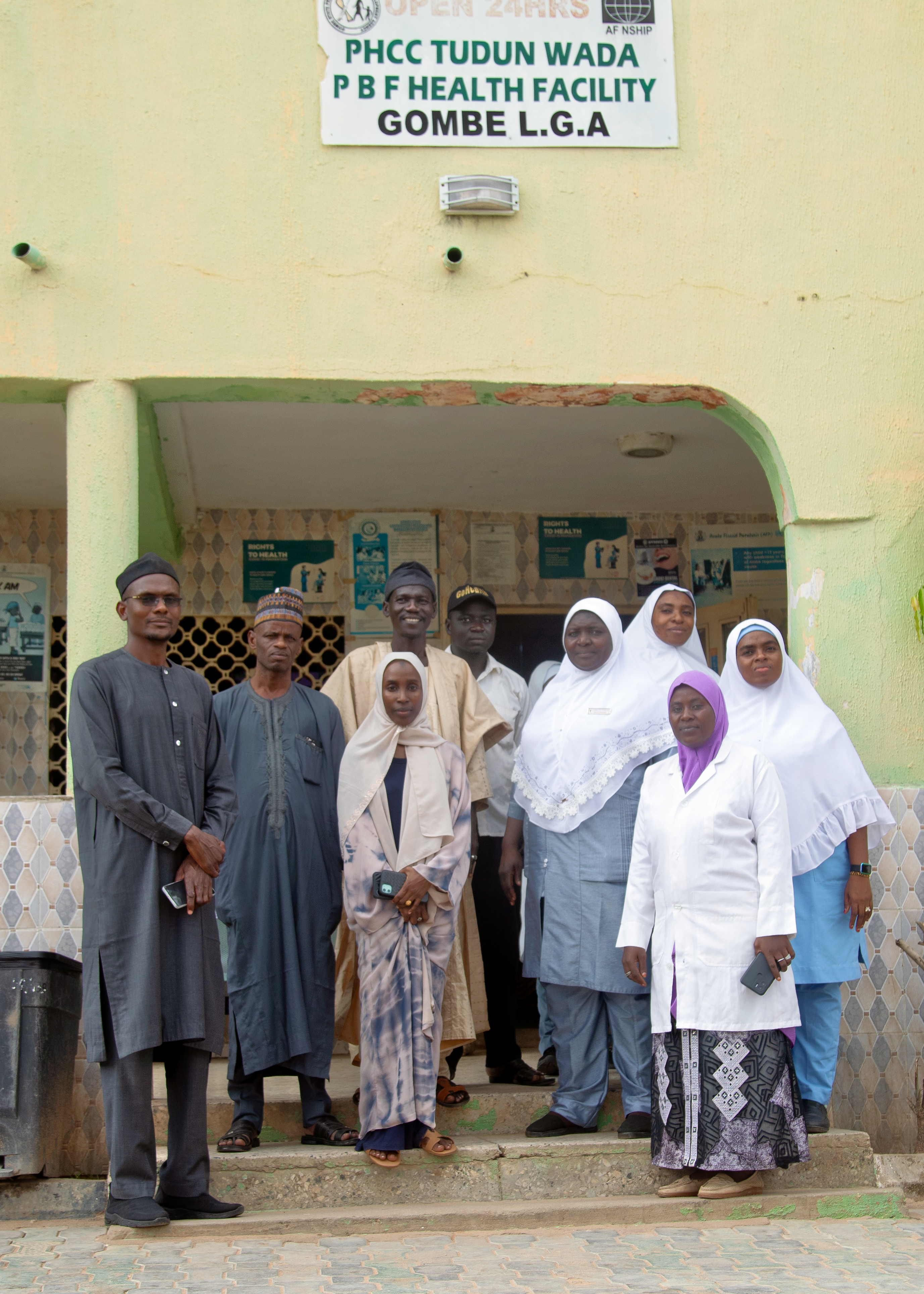 Staff at Tudun Wada PHC in Gombe state, Nigeria.