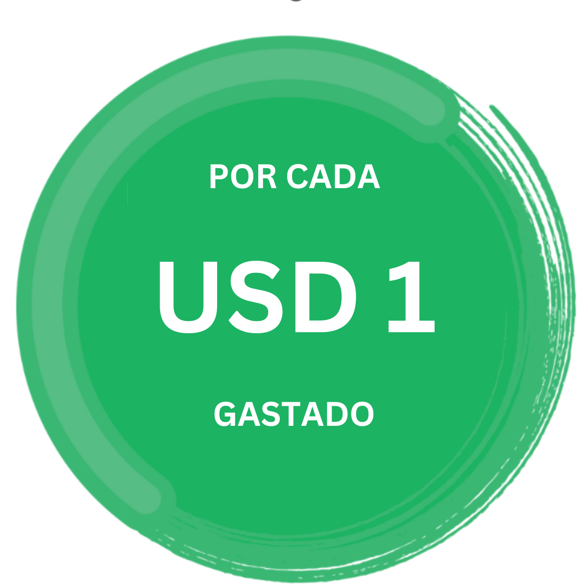 Por cada USD 1 gastado