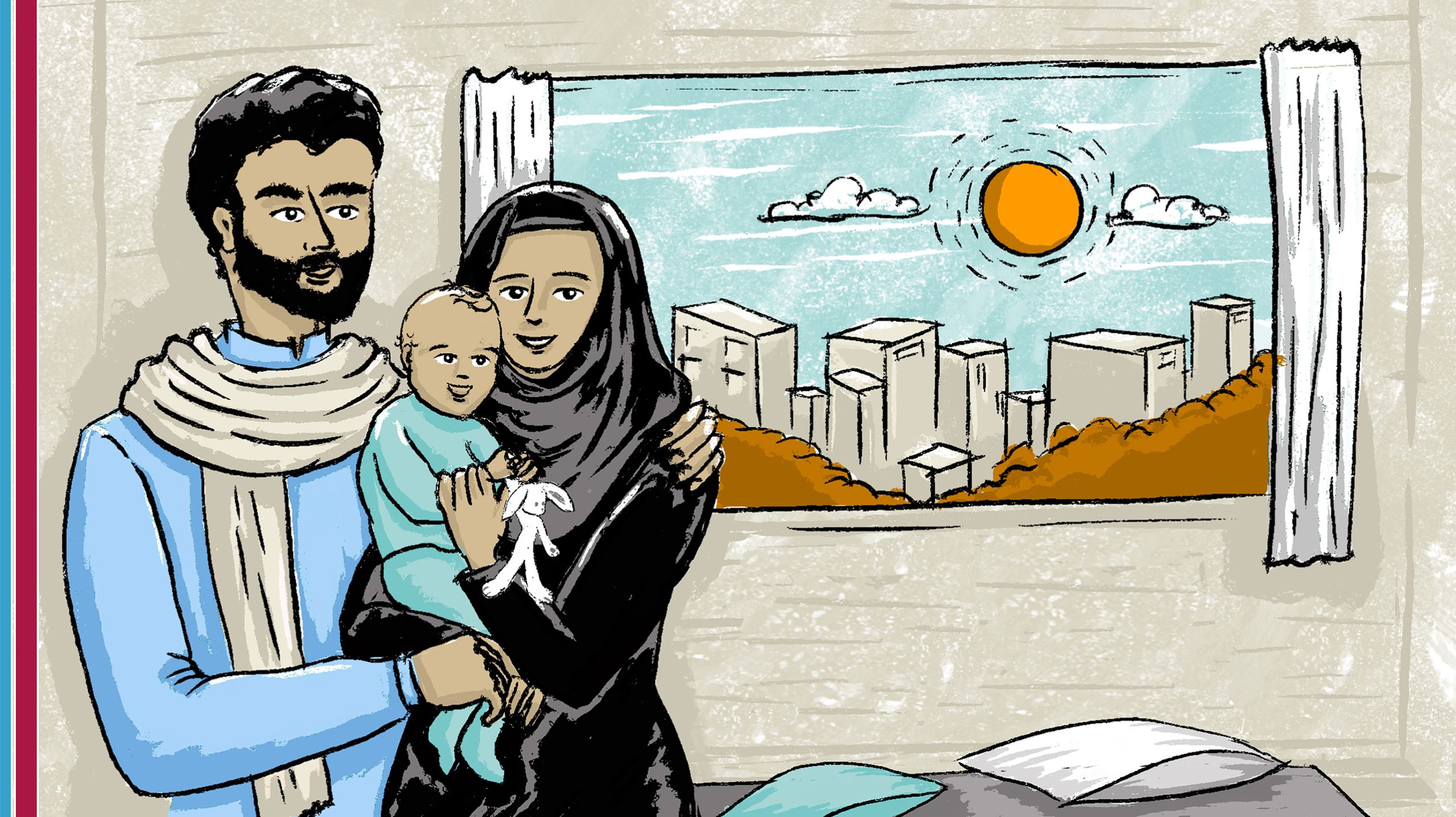 This is Hassan. He is born to Abdul and Muna in a rural town in Yemen. 