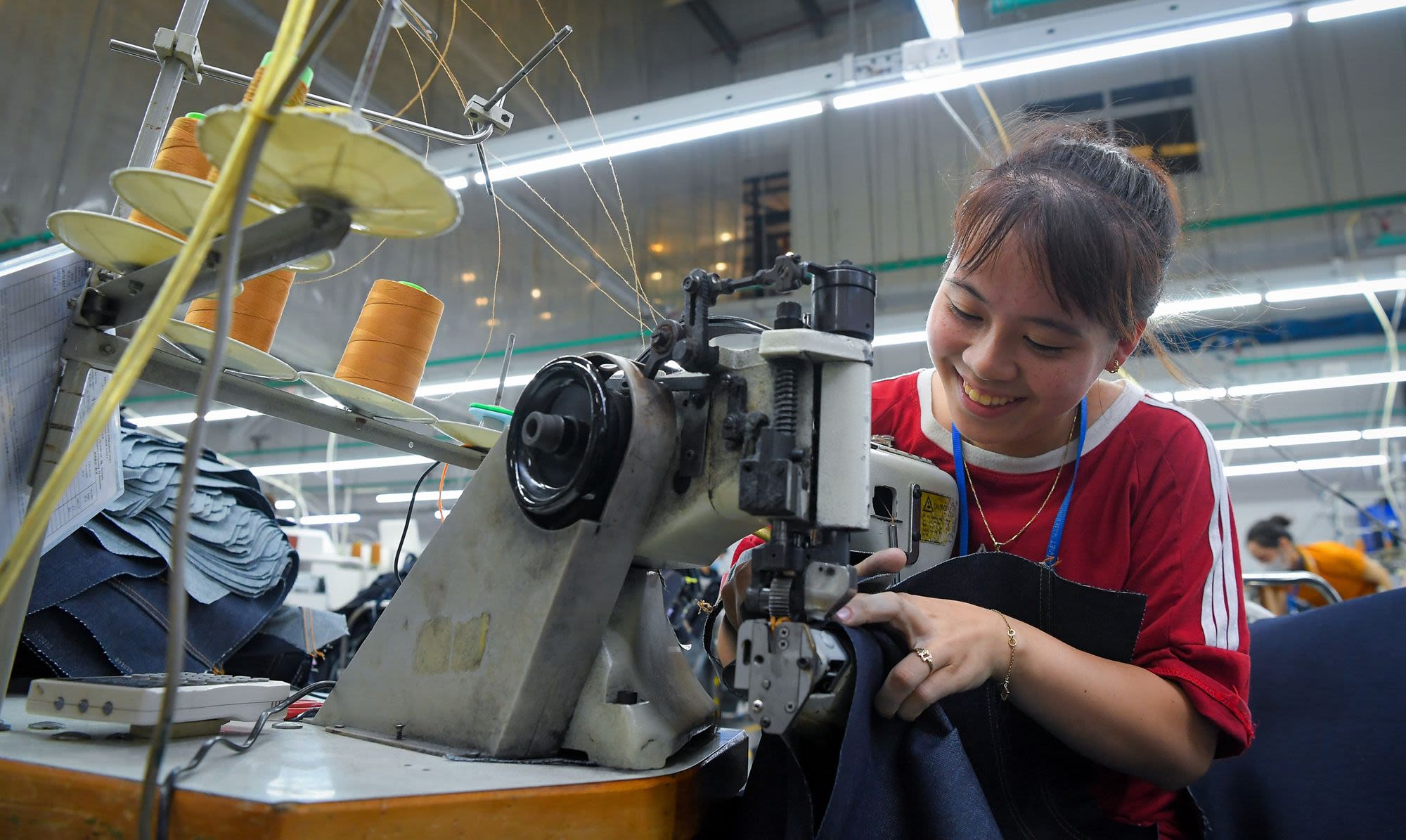Garment factory in Vietnam.