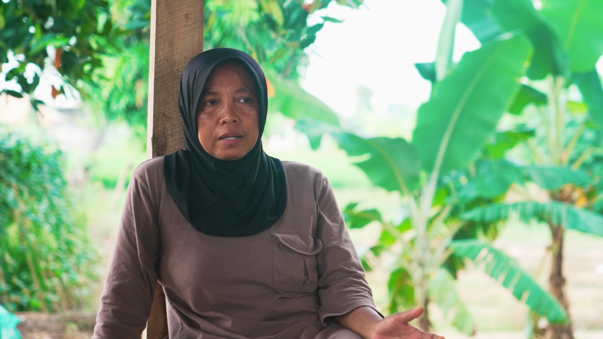 Close up photo of Indonesian rice farmer