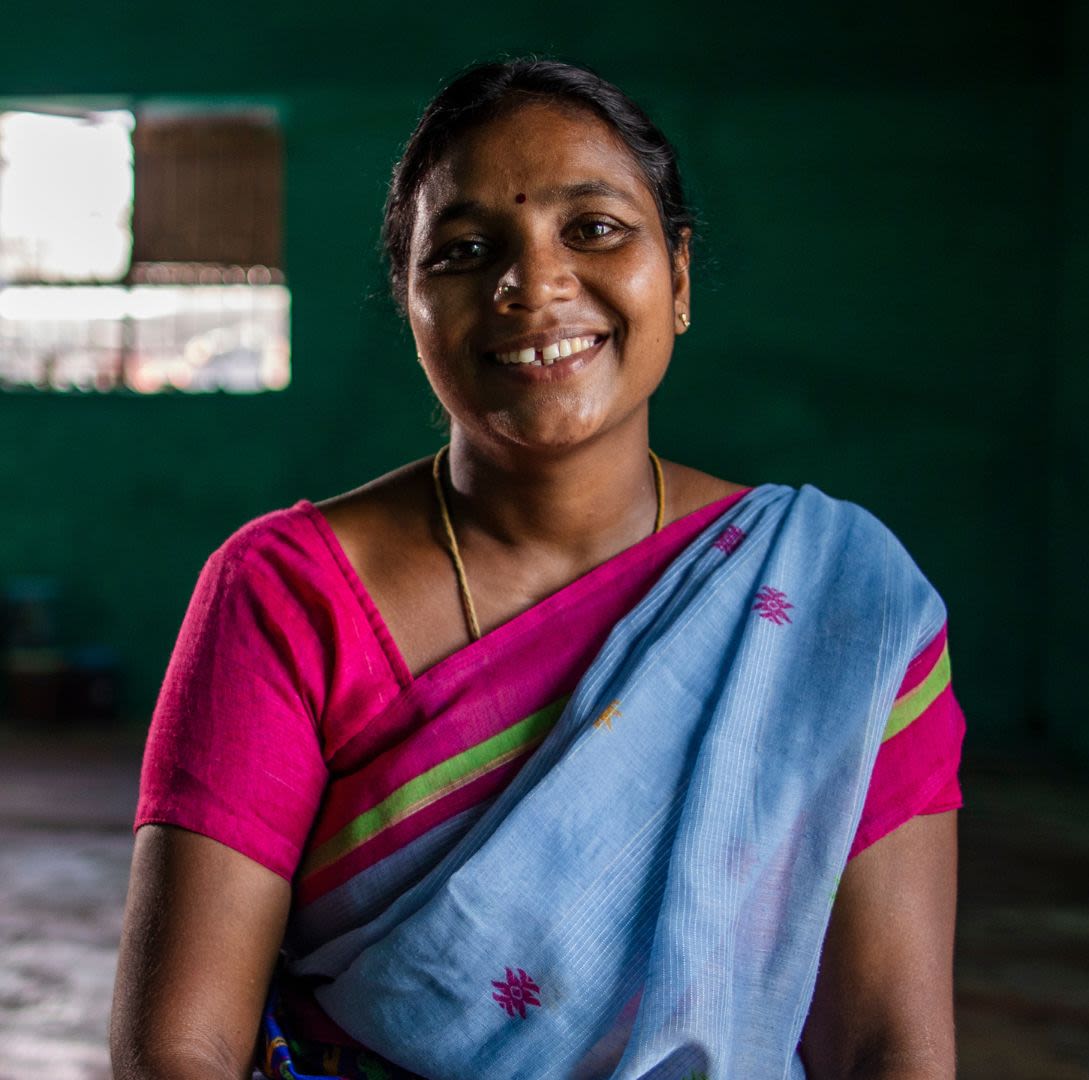 S. Sudha, participante del Proyecto de Transformación Rural de Tamil Nadu 