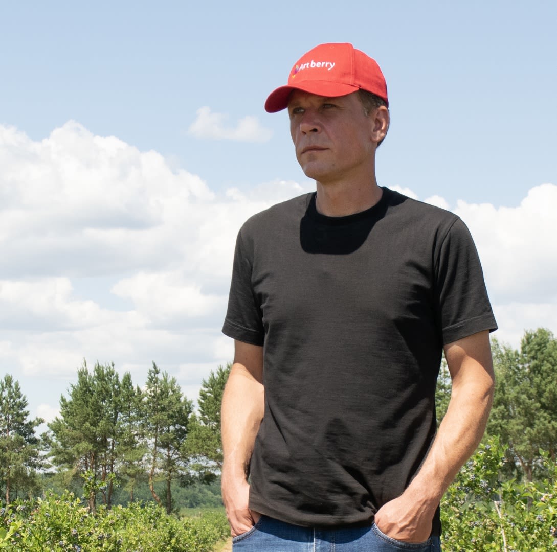 Oleksii Stepanenko, jefe de la granja Artberry, Ucrania