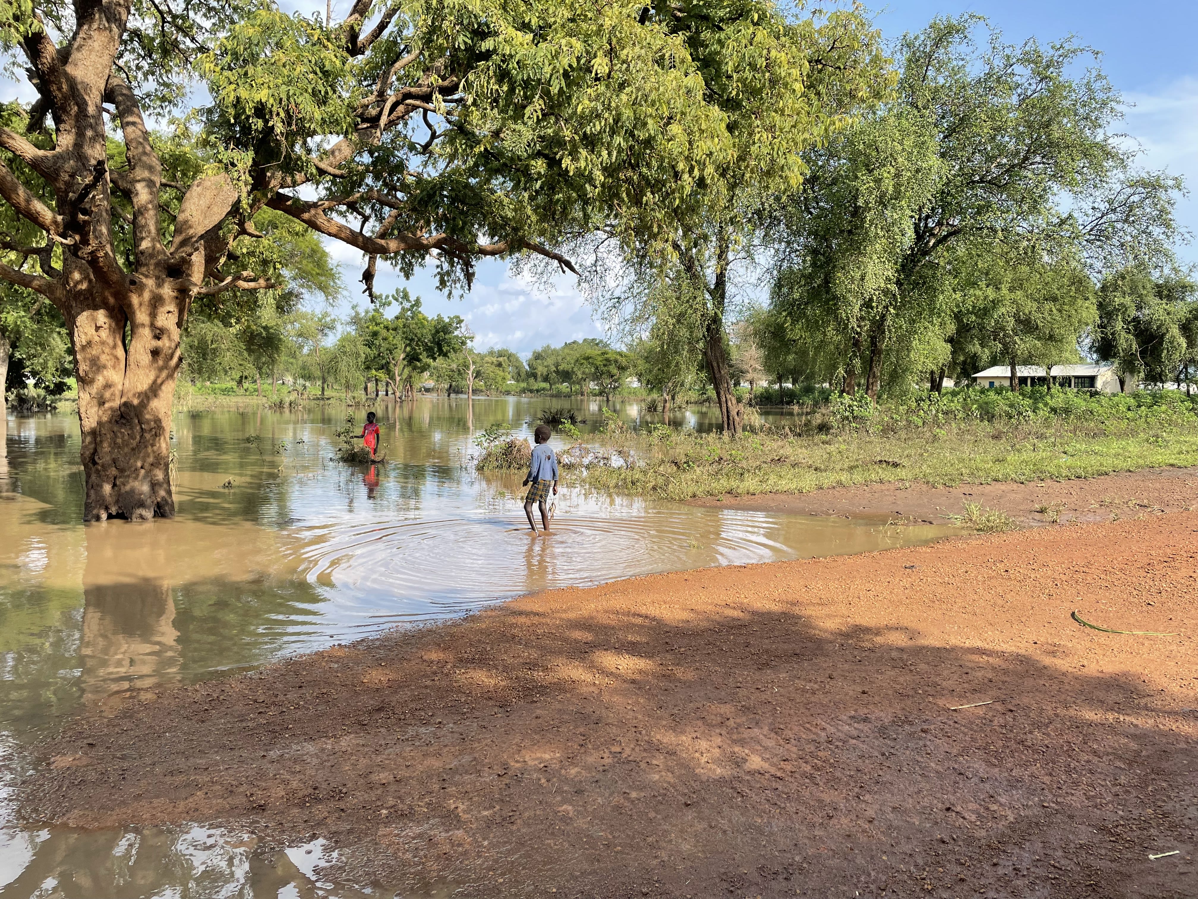 Flood scenes in Bentiu region in 2021, South Sudan.